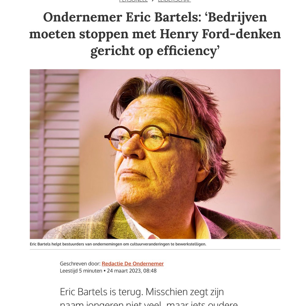 DE ONDERNEMER coverage of BECOME®
